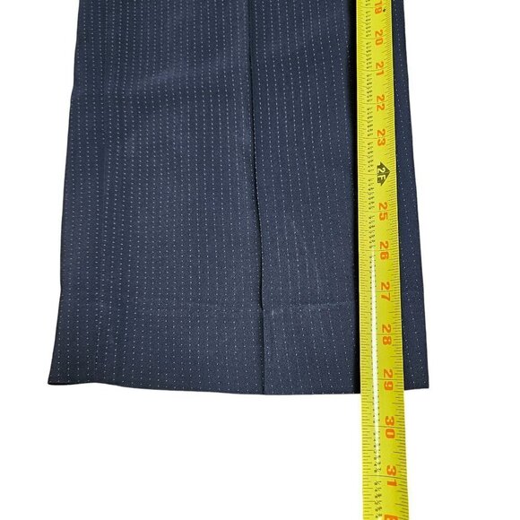 Talbots Straight Leg Trousers Pants‎ Womens 12 Navy Blue Stretch Polyester Blend - Picture 10 of 11
